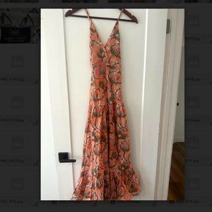 Adorable pink flowered maxi dress from Greek Islands
